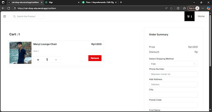 create a custom website using react, javascript, and golang