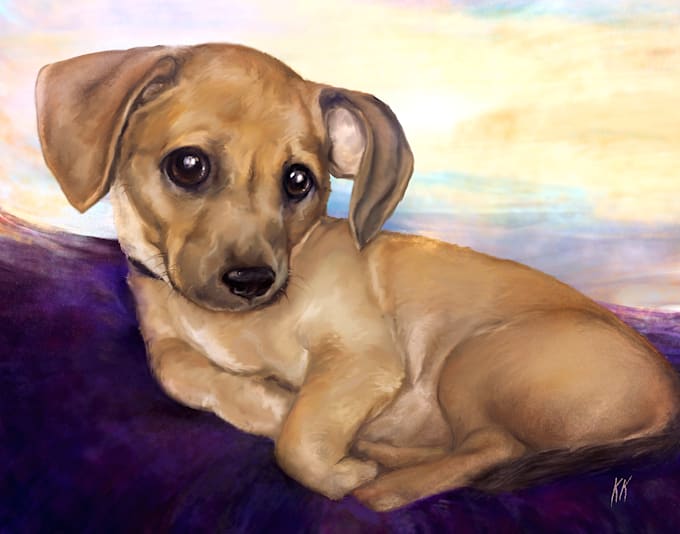 paint a digital portrait of your pet