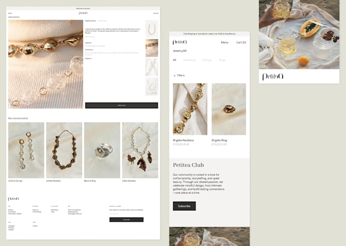 design a creative website in figma for desktop and mobile