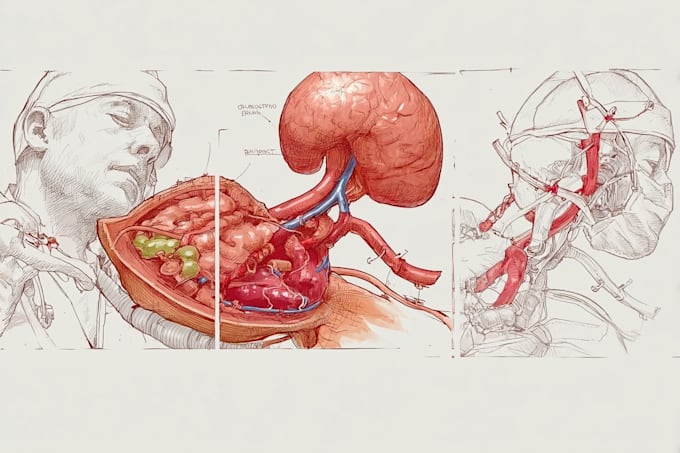 draw exercise, medical and anatomy illustrations