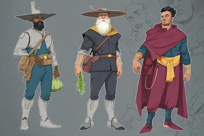Draw professional character design and concept art by Klariljoen | Fiverr