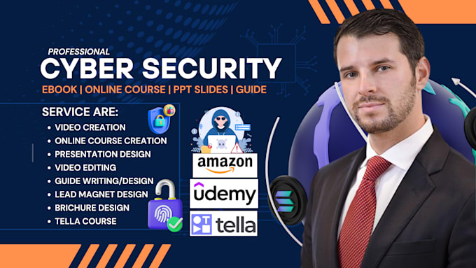 do cybersecurity ebook, online course creation, video course, pdf lead magnet