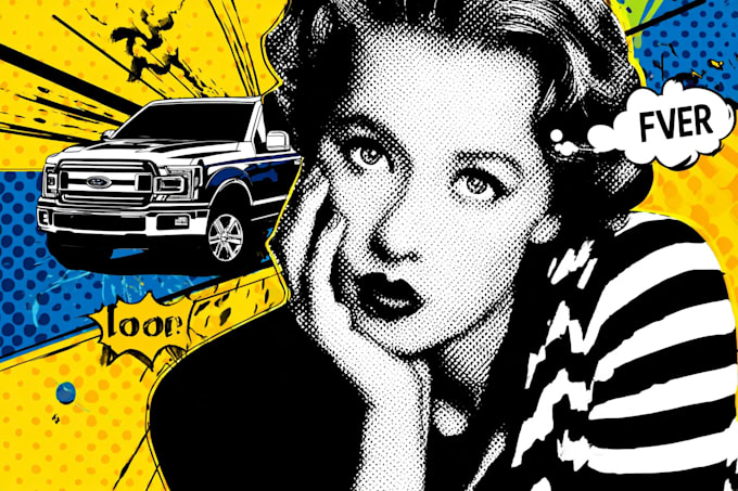 draw pop art or roy lichtenstein style