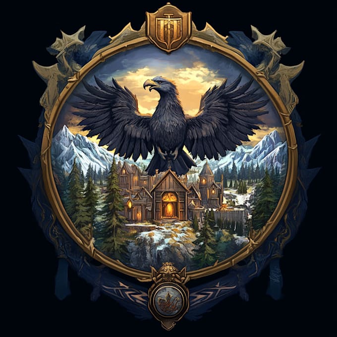 create a custom dnd, fantasy, sci fi, rpg game logo