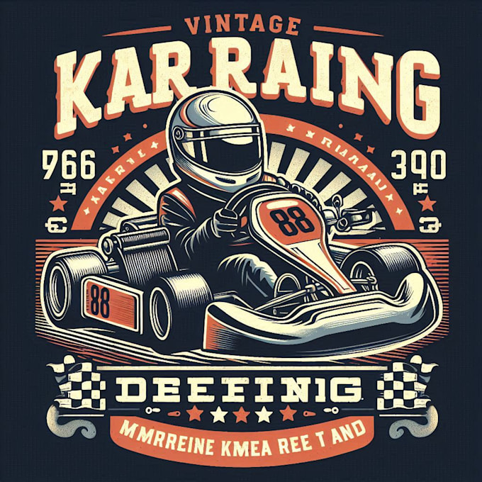Design high quality vintage kart racing logo t shirt design by Lormaryi ...