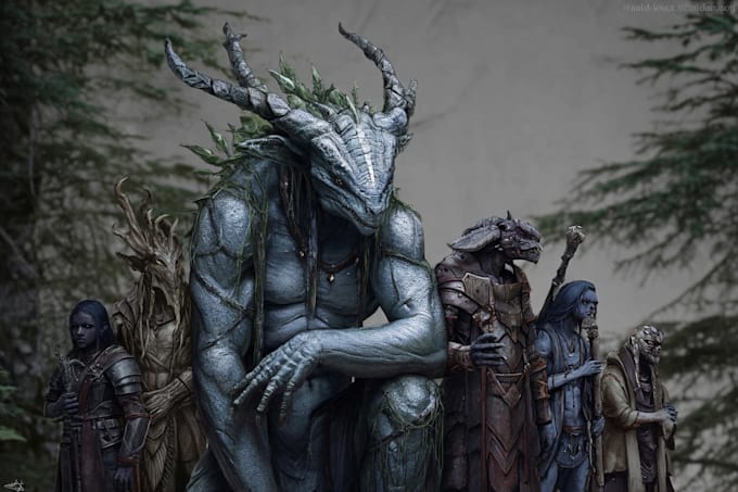 design dnd fantasy character, pfp creatures