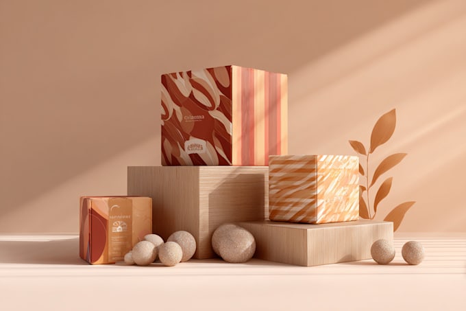 do modern and luxury product packaging box or label design