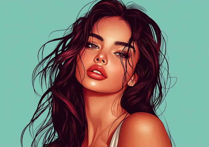 made a vector portrait depending on your concept