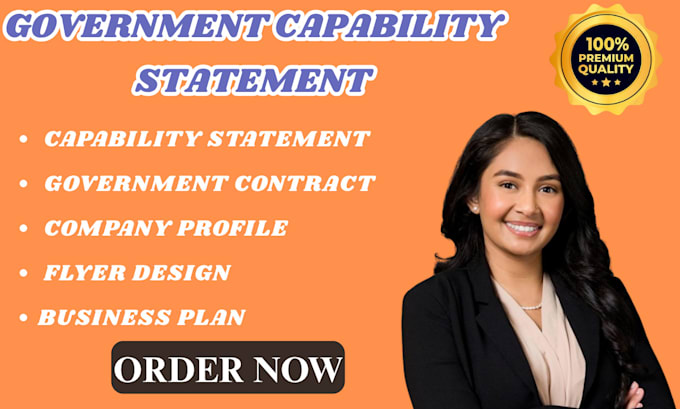 design government capability statement and capability statement business plan