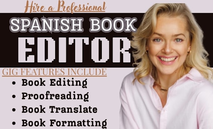 be spanish book editor, proofread, memoir fiction christian novel, children book
