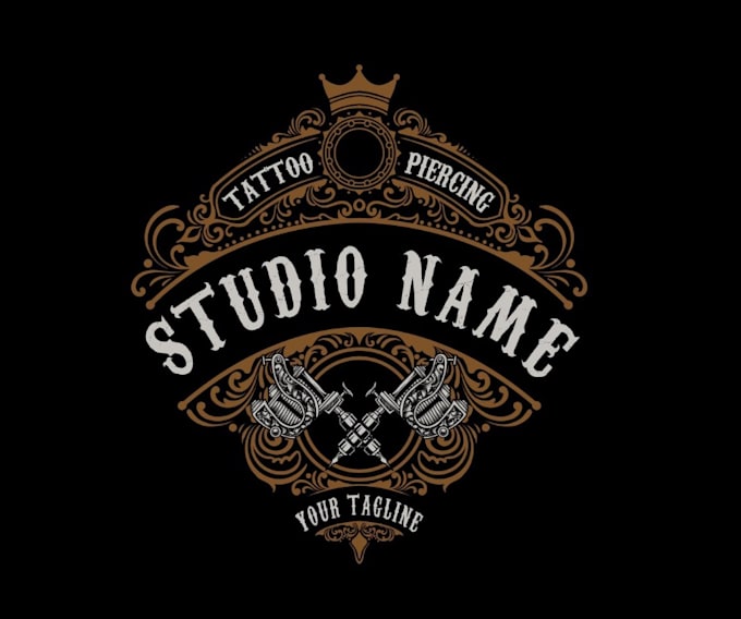 do a proffesional gorgeous tattoo studio logo in short time