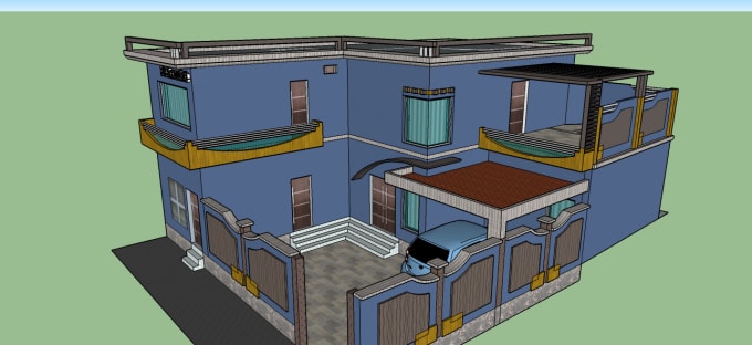 create 3d model and rendering with sketchup