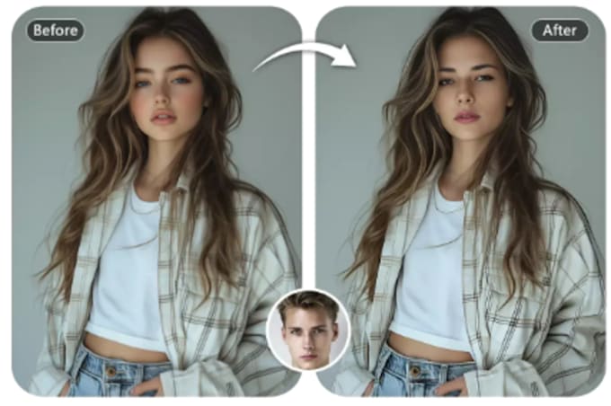 Create ai face swaps for photos and character by Pottelisowmya | Fiverr
