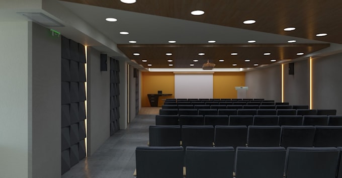 Remodel 3d church interior, auditorium design, assembly hall,seminar ...
