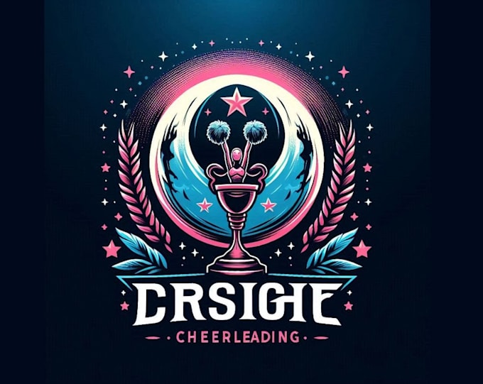 make creative night club cheerleading dance logo