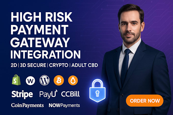 integrate high risk payment gateway for ecommerce website 2d 3d product payment