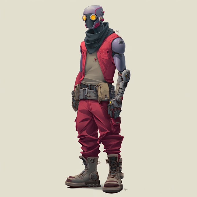 design high quality robot, sci fi, mech, cyberpunk, concepts