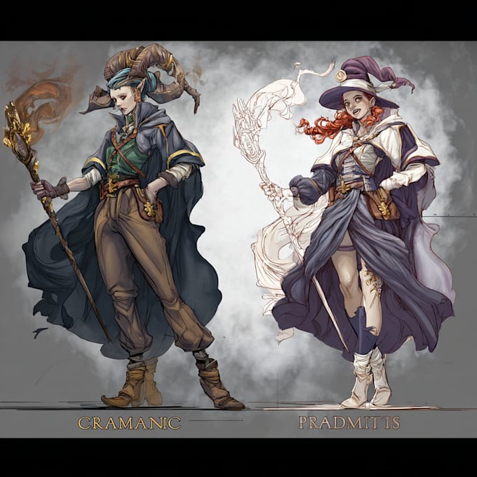 draw your oc dnd or fantasy character art