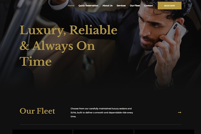 design a professional limo and chauffeur website on wordpress, website fix