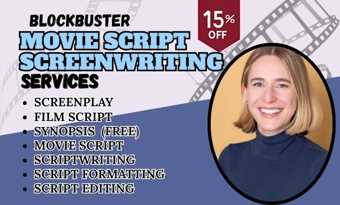 write industry standard screenwriting, screenplay, movie script, film script