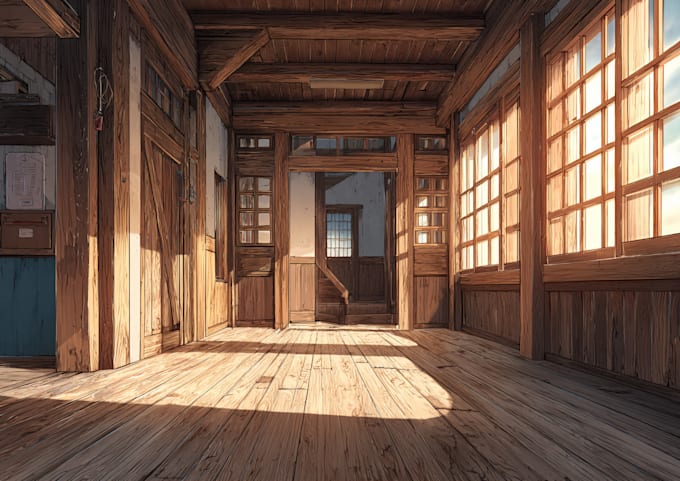 create anime style background art illustration for vtuber stream