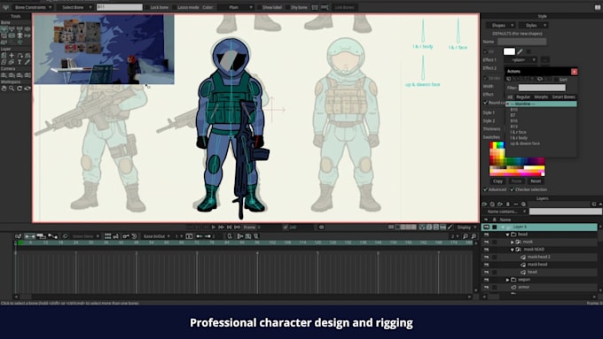 rig and animate 2d characters in moho with vfx and 3d
