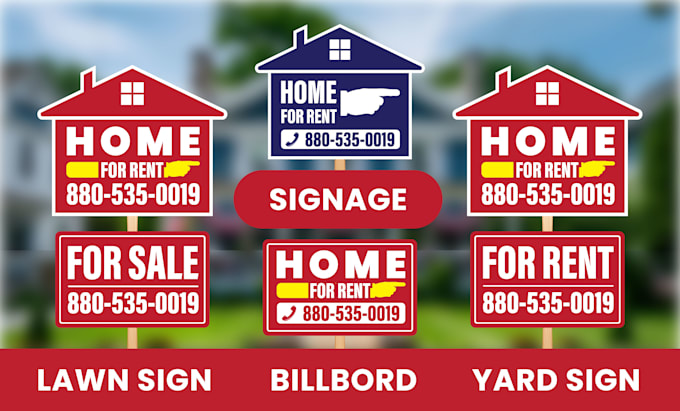 design lawn sign or signage