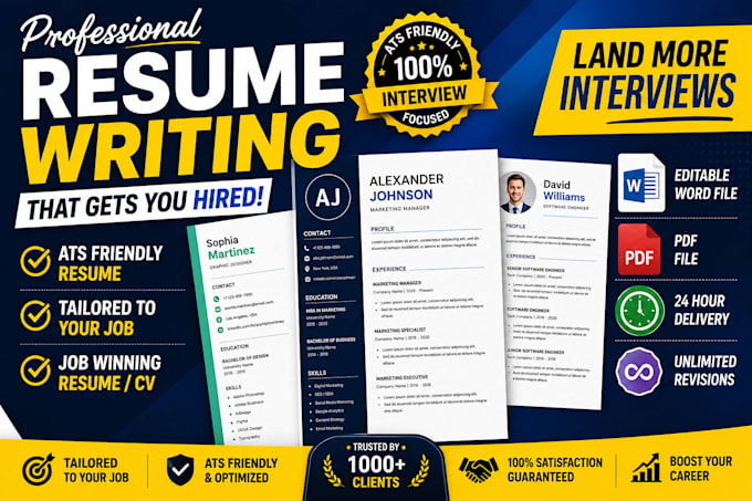 design a professional resume and modern CV layout