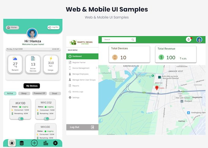 create clean and modern UI UX designs using figma