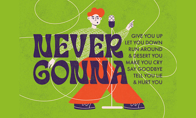 draw advertising editorial illustration in flat style