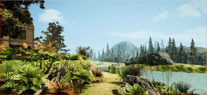 create 3d game scenes, environments and level designs in unity or unreal engine