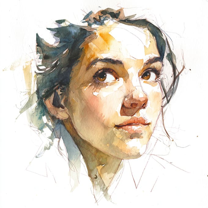 draw an original watercolor portrait