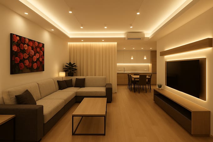 design modern lighting and create interior renders