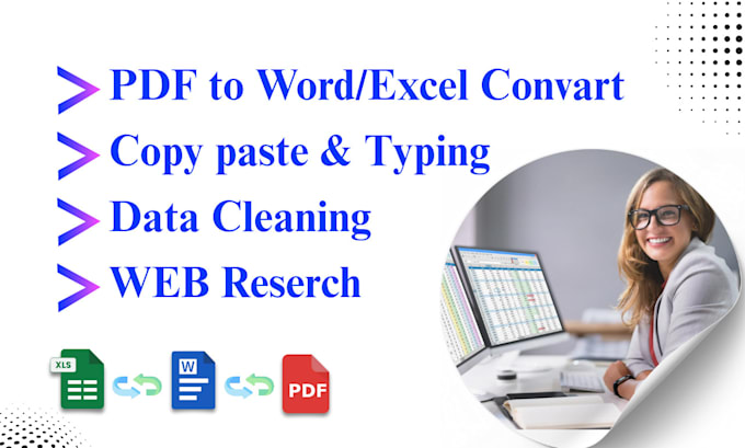 do data entry, cleaning, formatting, PDF editor