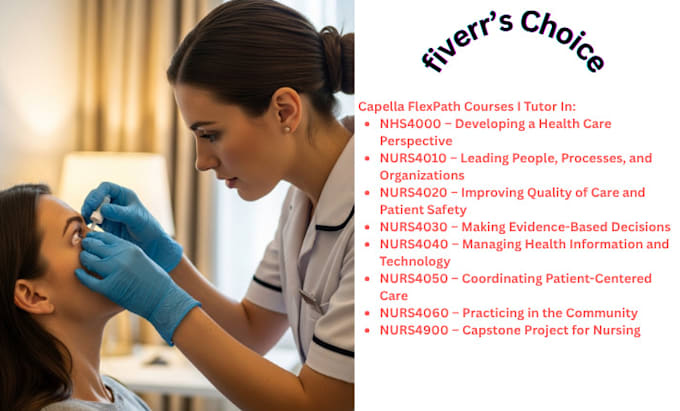 tutor msn, bsn, dnp capella flexpath nursing courses in one billing cycle