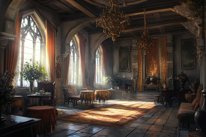 create fantasy and scifi environment concept art
