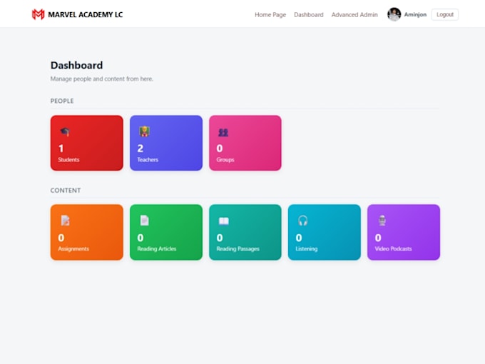 develop a custom web application or backend