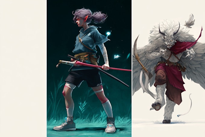 draw d and d character according to your requirement