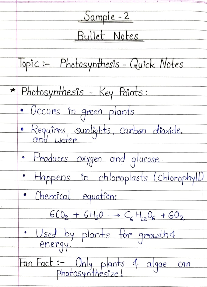 write assignments and notes in beautiful handwriting