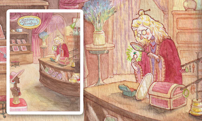 create watercolor illustrations for KDP children book basic size