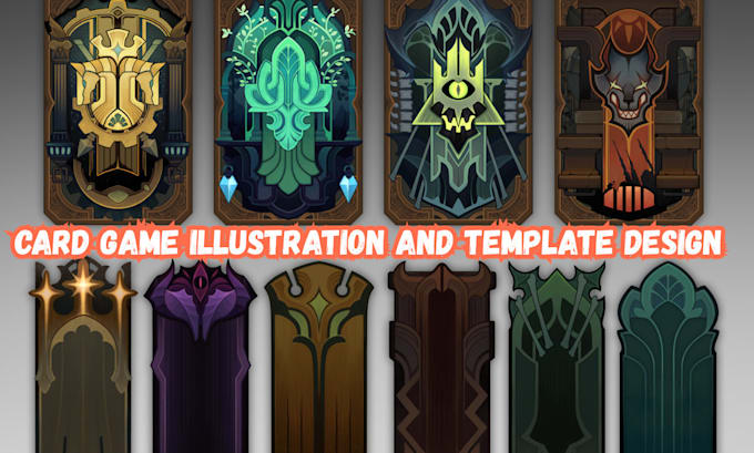 Draw card game design, card playmat, card game art, card game box ...