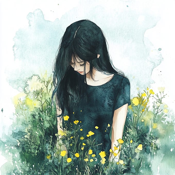 designs custom watercolor illustrations
