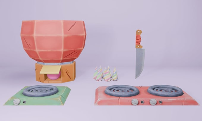 create custom 3d game assets for your project