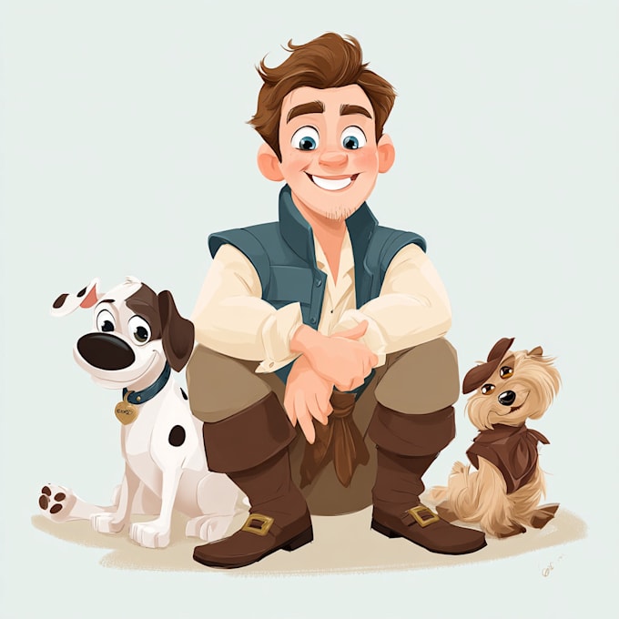 draw cute disney cartoon portrait