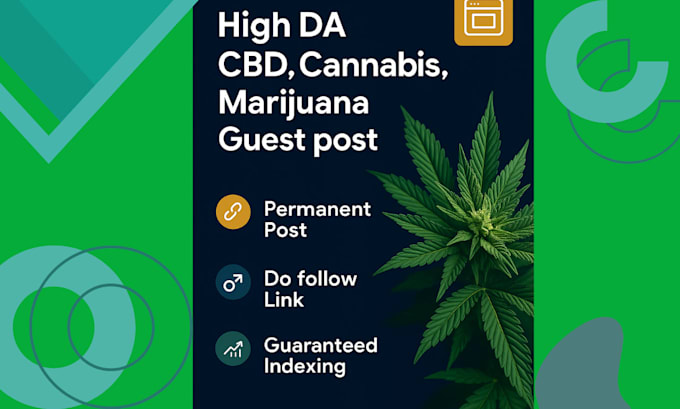 provide cbd cannabis and marijuana guest posts or backlinks