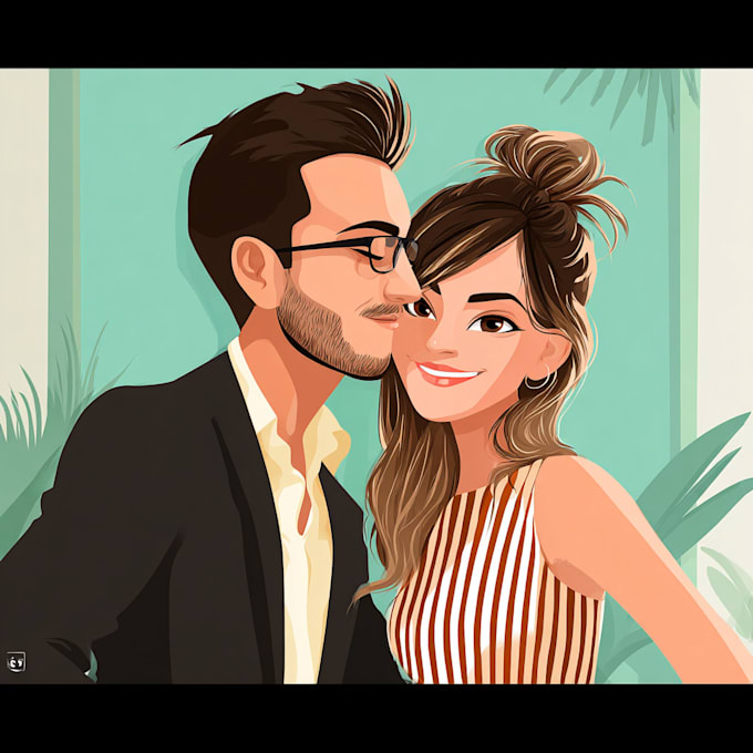 cartoonize your couple portrait
