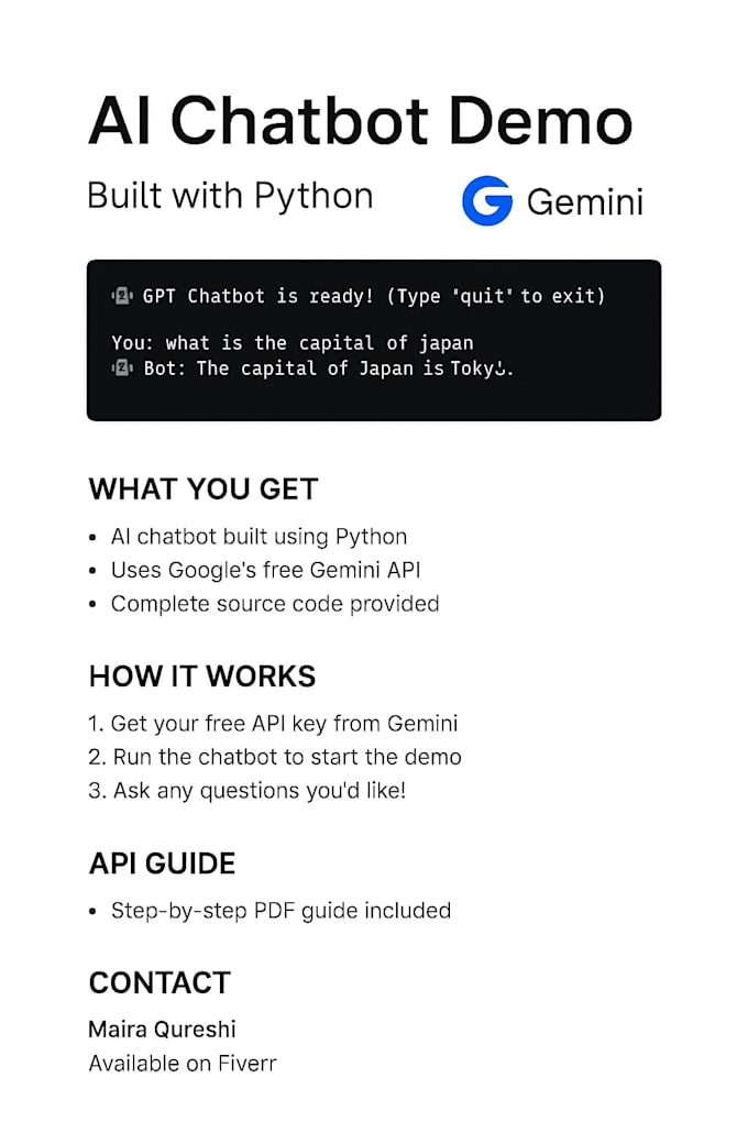 develop a custom ai chatbot using google gemini or chatgpt