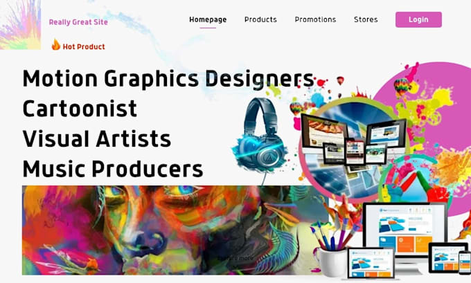 build motion graphic designers cartoonists visual artist music producers website