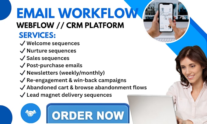 setup email sequence newsletters for gohighlevel klaviyo hubspot marketing crm