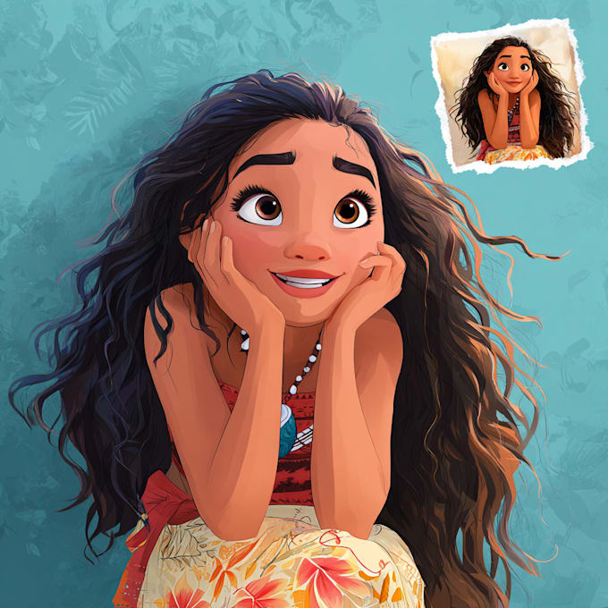 do disney cartoon portrait